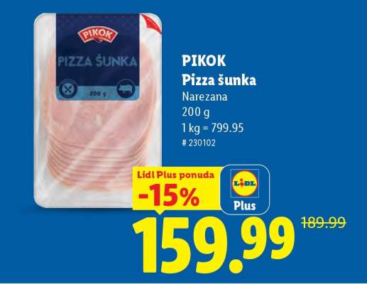 Pikok Pizza šunka