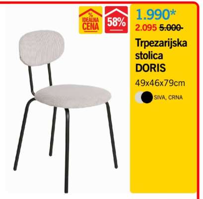 Trpezarijska stolica DORIS