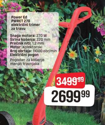 Power Ed PWRET 270 električni trimer za travu