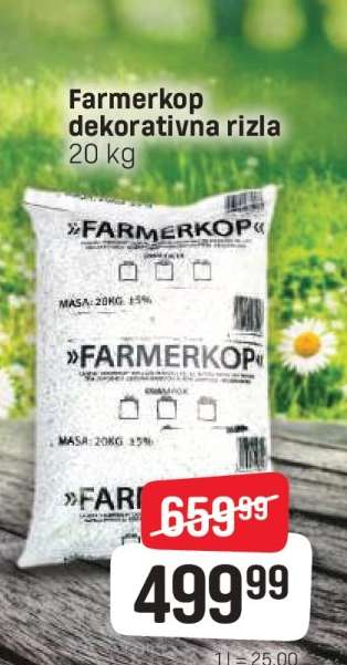 Farmerkop dekorativna rizla