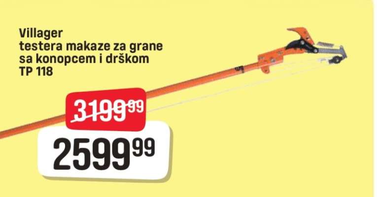 Villager testera makaze za grane sa konopcem i drškom TP 118