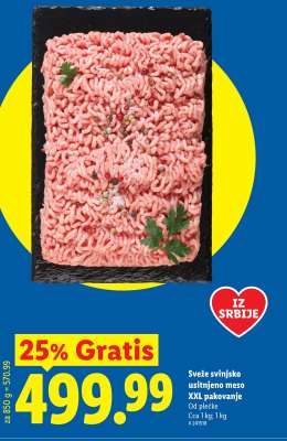 Sveže svinjsko usitnjeno meso XXL pakovanje