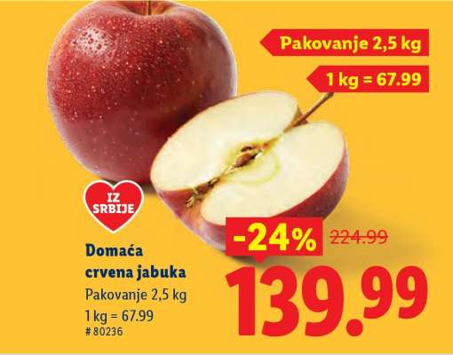 Domaća crvena jabuka