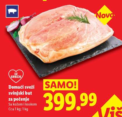 Domaći sveži svinjski but za pečenje