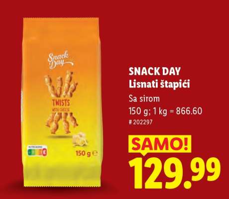 Snack Day Lisnati štapići
