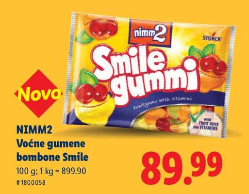 NIMM2 Voćne gumene bombone Smile