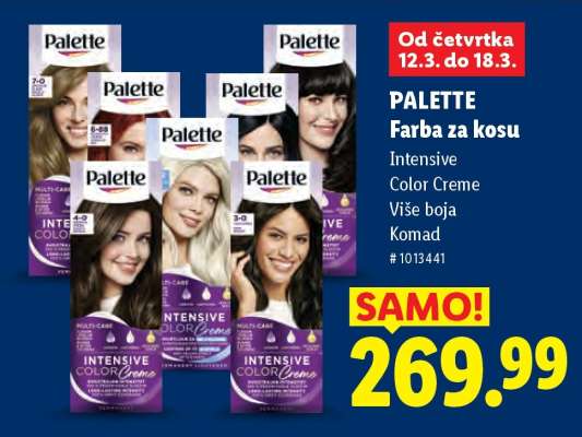 Palette farba za kosu