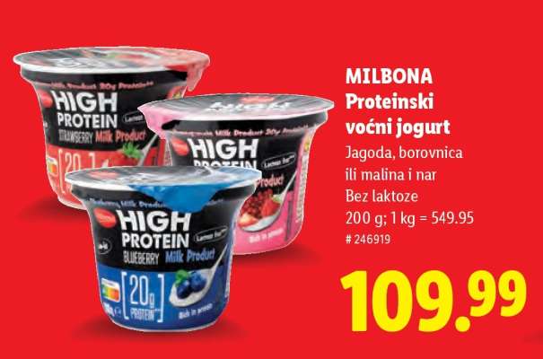 Milbona Proteinski voćni jogurt