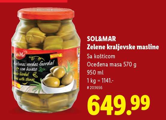 Sol&Mar Zelene kraljevske masline