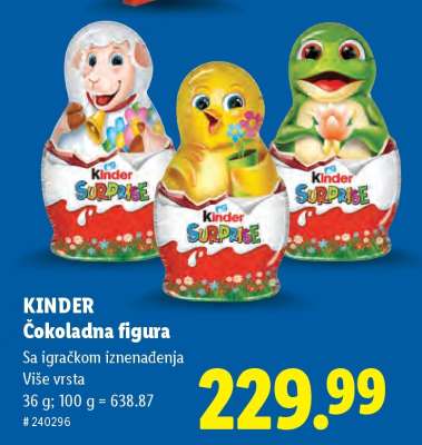 Kinder Čokoladna figura