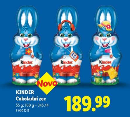 KINDER Čokoladni zec