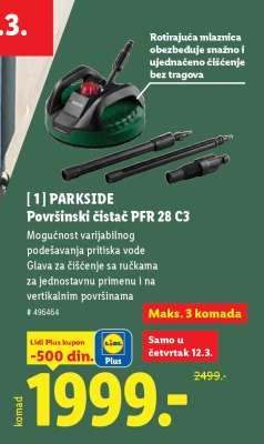 PARKSIDE Površinski čistač PFR 28 C3