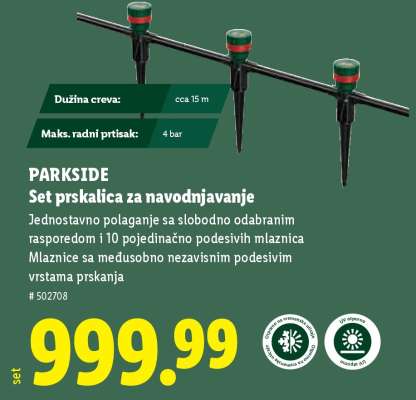 PARKSIDE Set prskalica za navodnjavanje