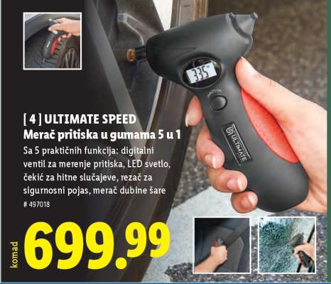 Ultimate Speed Merač pritiska u gumama 5 u 1