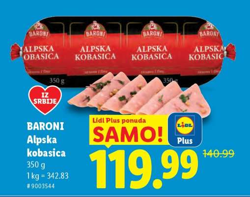 Baroni Alpska kobasica