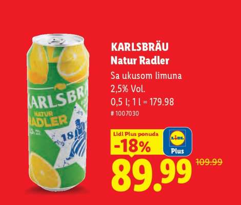 Karlsbräu Natur Radler
