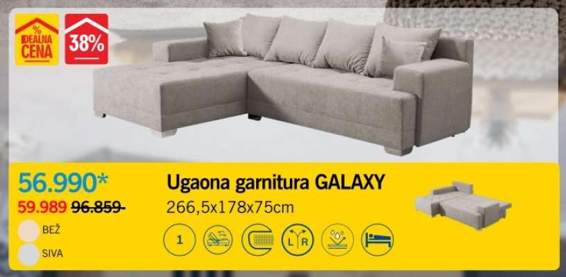 Ugaona garnitura GALAXY