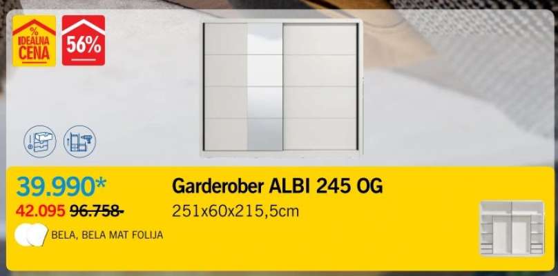 Garderober ALBI 245 OG