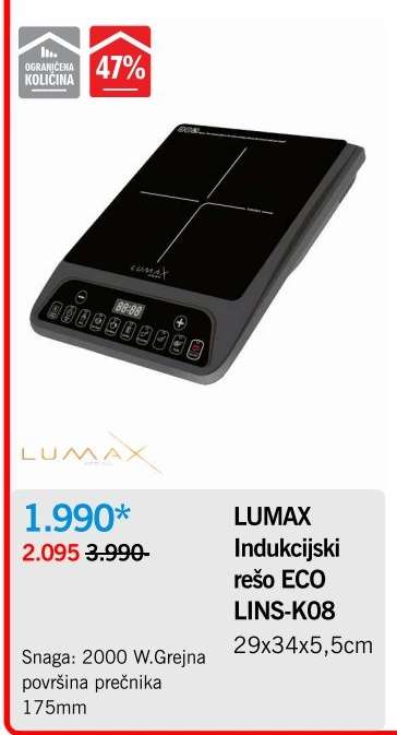 LUMAX Indukcijski rešo ECO LINS-K08