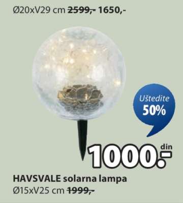 HAVSVALE SOLARNA LAMPA