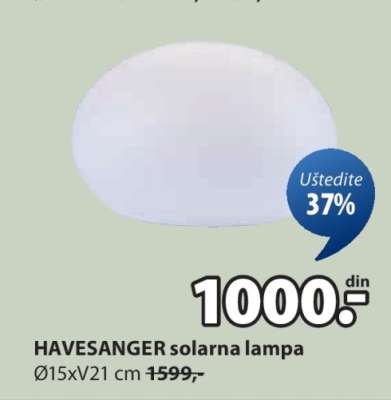 HAVESANGER solární lampa