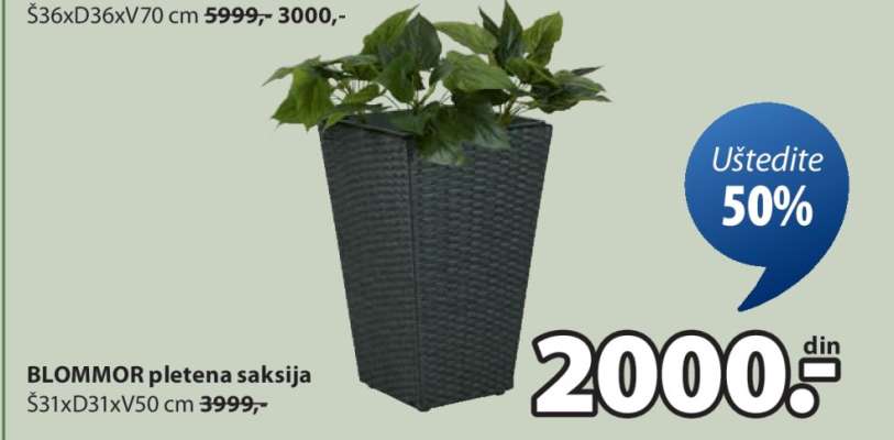 BLOMMOR PLETENA SAKSIJA