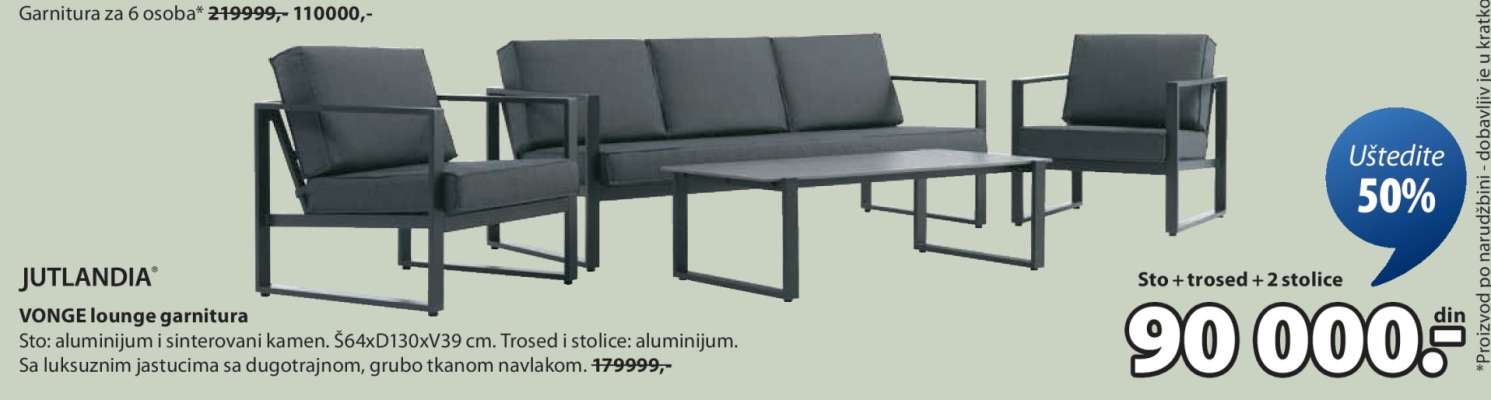 JUTLANDIA VONGE lounge garnitura