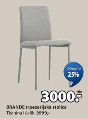 BRANDE trpezarijska stolica