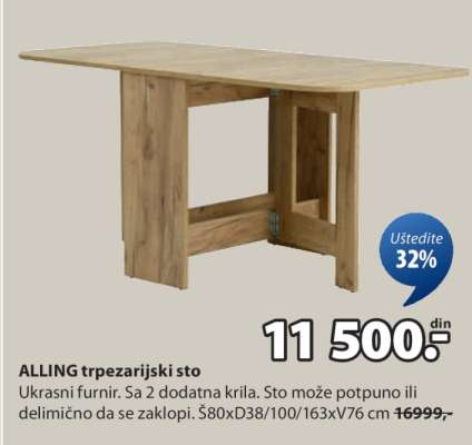 ALLING trpezarijski sto
