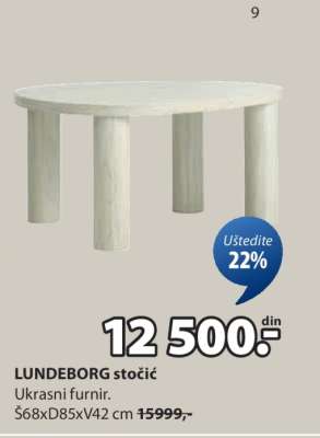 LUNDEBORG stočić