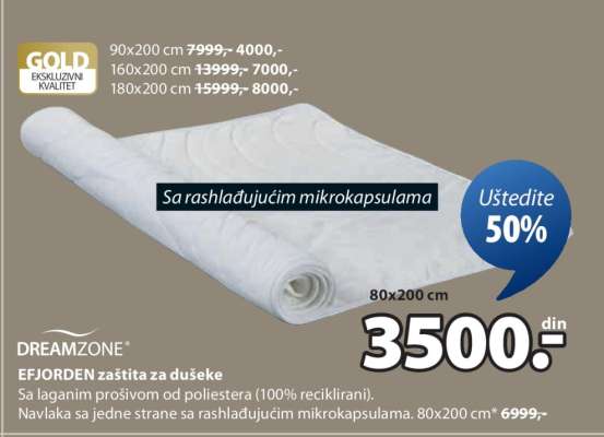 DREAMZONE EFJORDEN ZAŠTITA ZA DUŠEKE