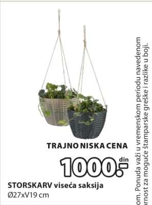 STORSKARV viseća saksija