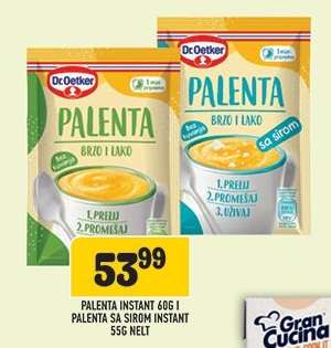 Palenta Instant 60g i Palenta sa Sirom Instant 55g