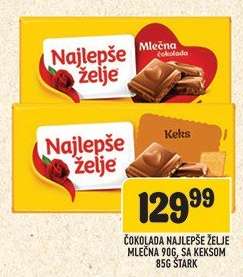 ČOKOLADA NAJLEPŠE ŽELJE