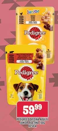 Pedigree Govedina Adult i Junior Piletina 100g Kesica