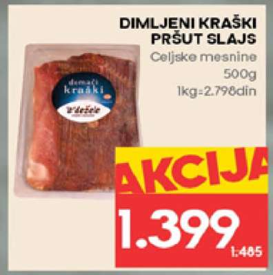 DIMLJENI KRAŠKI PRŠUT SLAJS