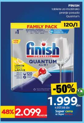 FINISH tablete za mašinsko pranje posuda Quantum