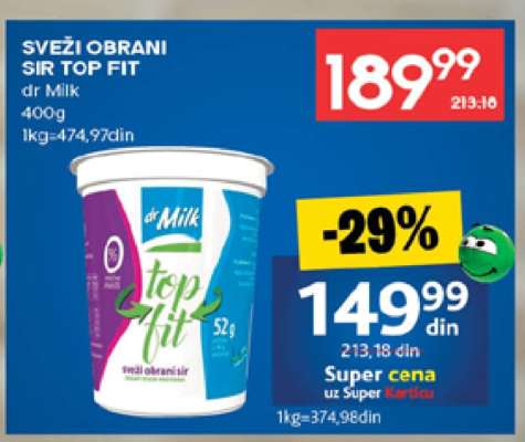 SVEŽI OBRANI SIR TOP FIT