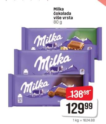 MILKA ČOKOLADA