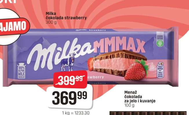 Milka čokolada strawberry