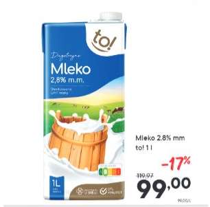 Mleko 2.8%mm to! 1 l