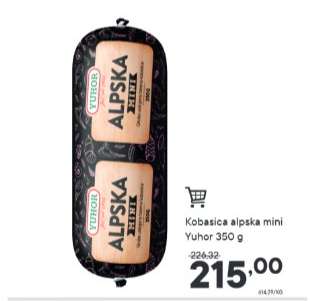 Kobasica alpska mini Yuhor 350 g