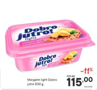 Margarin light Dobro jutro 500 g