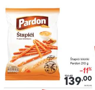Štapići kikiriki Pardon 210 g
