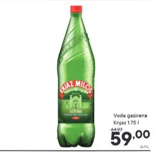 Voda gazirana Knjaz 1.75 l