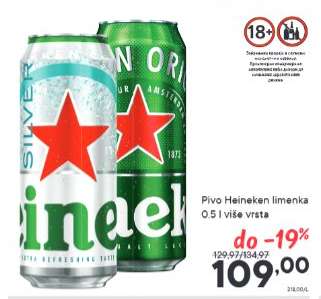 Pivo Heineken limenka