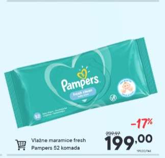 Vlažne maramice fresh Pampers 52 komada