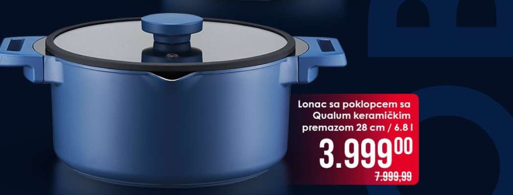 Lonac sa poklopcem sa Qualum keramičkim premazom