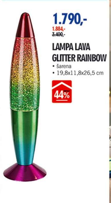 Lampa LAVA GLITTER RAINBOW