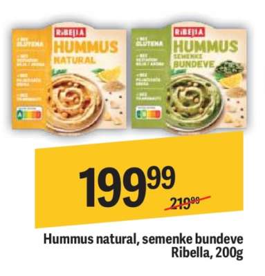 HUMMUS natural semenke bundeve Ribella 200g